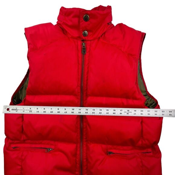 Vintage Gap Down Puffer Vest Men's M Alpine 317 Red Full Zip Racing Series Hood - Picture 13 of 14